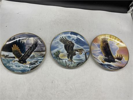 3 FRANKLIN MINT LIMITED EDITION PLATES