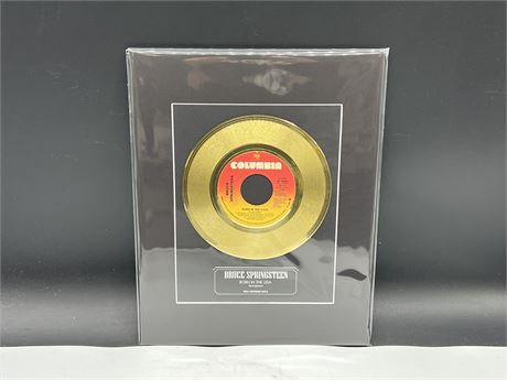 BRUCE SPRINGSTEEN ‘BORN IN THE USA’ 45RPM GOLD RECORD DISPLAY 11”x14”