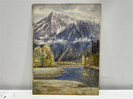 EARLY WESTERN CANADIAN WATERCOLOUR BY M.P. JUDGE (11”x15”)
