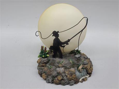FLY FISHING TABLE LAMP (7" tall)