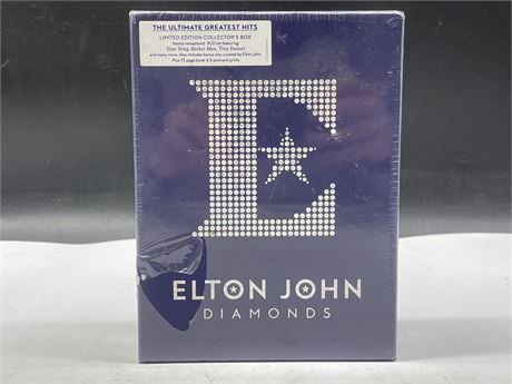 SEALED ELTON JOHN DIAMONDS 3 CD LIMITED EDITION COLLECTORS BOX