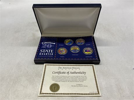 UNITED STATES COLOURIZED STATE QUARTER COLLECTION COIN SET