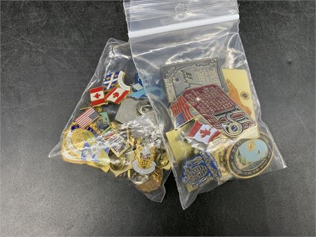2 BAGS OF COLLECTIBLE PINS