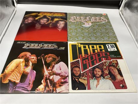 4 BEE GEES RECORDS - EXCELLENT (E)