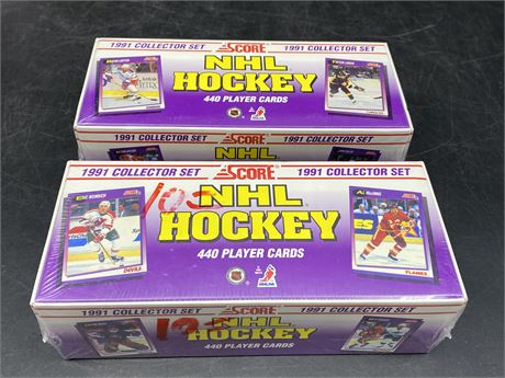 2 SEALED 1991 SCORE NHL CARD PACKS