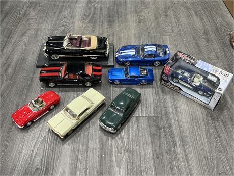 LOT OF DIECAST CARS - SOME MISSING MIRRORS