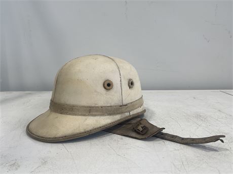 RARE EARLY LEATHER RACE HELMET BY CORKER - MADE IN ENGLAND