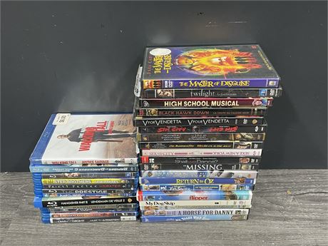 LOT OF DVDS / BLURAYS - COUPLE SEALED