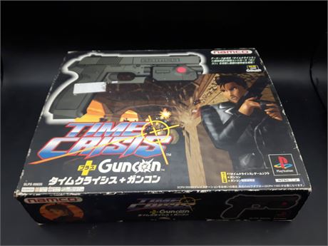 JAPANESE TIME CRISIS WITH GUN - CIB - VERY GOOD CONDITION - PLAYSTATION