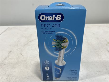 (NEW) ORAL-B PRO 400 RECHARGEABLE TOOTHBRUSH