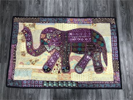 INDIAN ELEPHANT CLOTH TAPESTRY