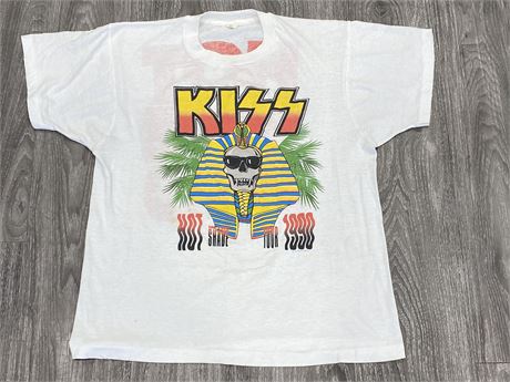 VINTAGE 1990 KISS SINGLE STITCH TOUR T-SHIRT - SIZE L