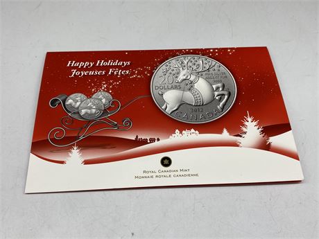 ROYAL CANADIAN MINT 2012 $20 FINE SILVER HOLIDAY COIN