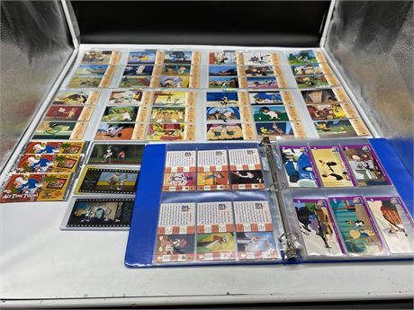 ALL TIME TOON 1996 TRADING CARDS & BINDER W/ DAFFY DAZE & BUGS BUNNY CARDS