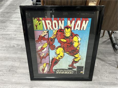 FRAMED IRON MAN PICTURE (21”x25”)