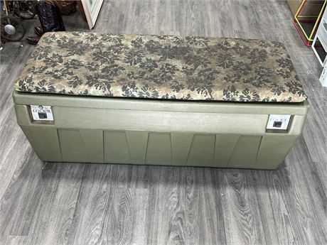 LOCK’R PLASTIC STORAGE / BENCH WITH CUSHION FOR TOP (51” wide)