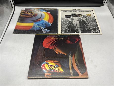 3 ELO RECORDS - VG (Slightly scratched)