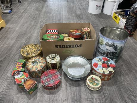 25+ VINTAGE / COLLECTABLE TINS