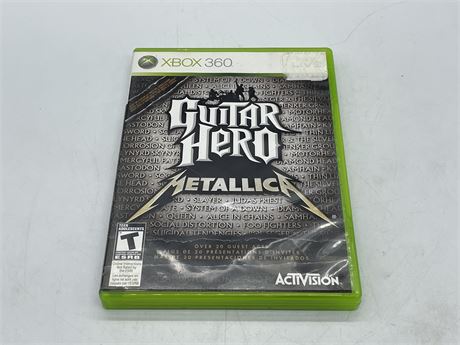 GUITAR HERO METALLICA- XBOX 360 - COMPLETE WITH MANUAL