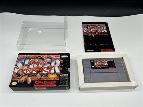 SUPER STREET FIGHTER 2 - SNES COMPLETE W/BOX & MANUAL - EXCELLENT COND