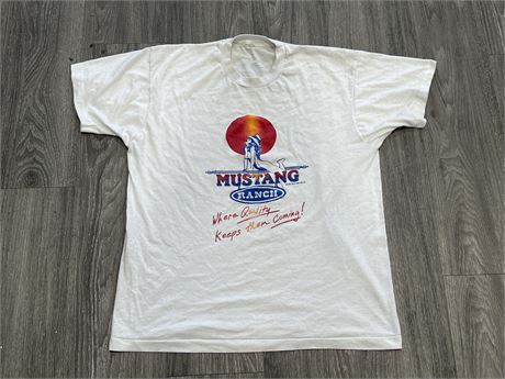 1984 MUSTANG RANCH “WHERE QUALITY KEEPS THEM COMING!” SINGLE STITCH T SHIRT