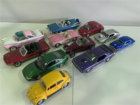 11 DIE-CAST COLLECTABLE CARS