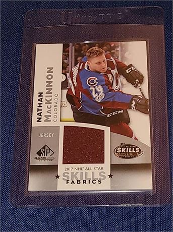 NATHAN MACKINNON GAME USED JERSEY CARD