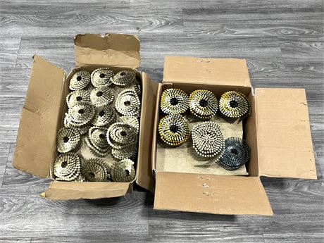 2 BOXES OF COIL NAILS - SPECS IN PHOTOS