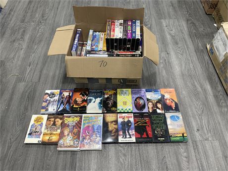 BOX OF 70 MISC VHS TAPES