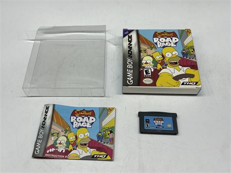 SIMPSONS ROAD RAGE - GAMEBOY ADVANCE COMPLETE W/BOX & MANUAL - EXCELLENT COND.