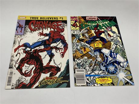 AMAZING SPIDER-MAN #360 & TRUE BELIEVERS #1 CARNAGE (2ND CARNAGE CAMEO)