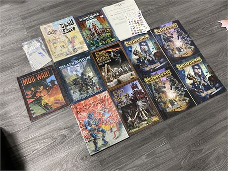 LARGE LOT OF RPG MANUALS AND GUIDES