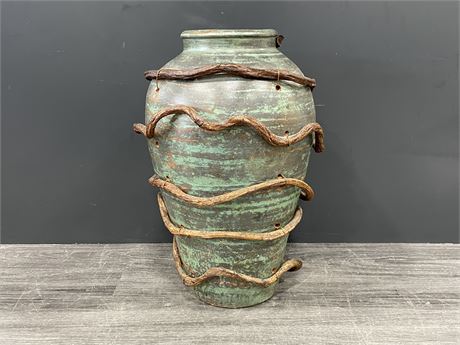 LARGE HANDCRAFTED POTTERY POT (19” tall)