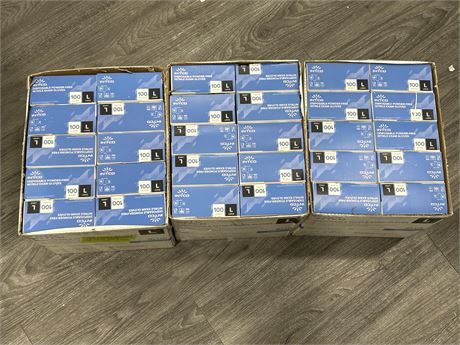 LARGE LOT OF INTCO DISPOSABLE NITRILE GLOVES - SIZE L