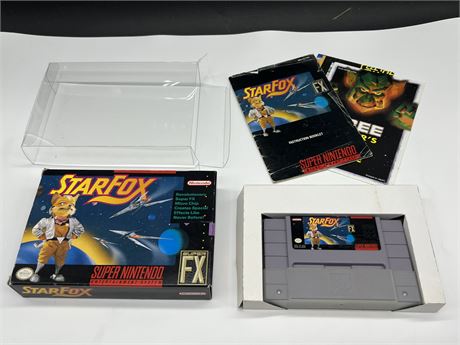 STAR FOX - SNES COMPLETE W/BOX & MANUAL - EXCELLENT COND