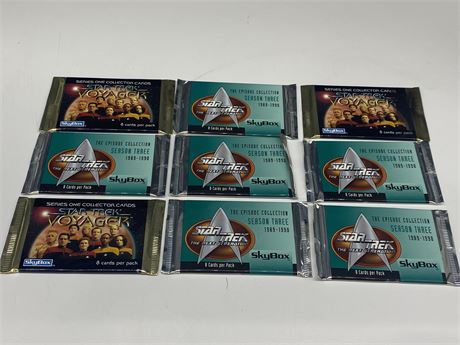 9 STAR TREK CARD PACKS