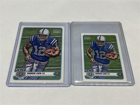 2 ROOKIE ANDREW LUCK TOPPS MAGIC CARDS