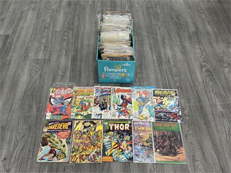 BOX OF ASSORTED COMICS - OLD / NEW