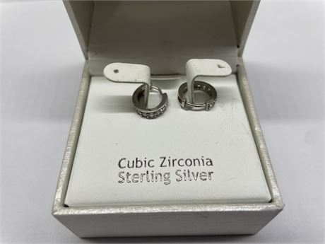 STERLING EARRINGS WITH CZ’S