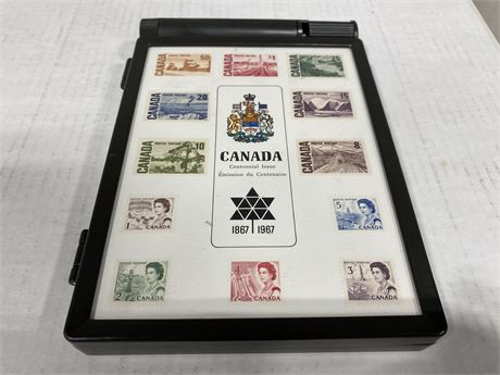 12 CANADIAN STAMPS - CENTENNIAL ISSUE