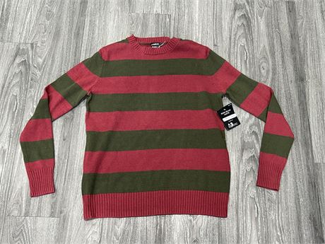 NEW W/ TAGS FREDDY KREUGER SWEATER - SIZE MEDIUM