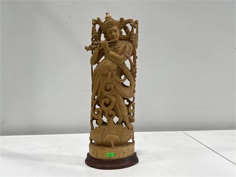 HAND CARVED EASTERN STATUTE (18” tall x 6” wide)