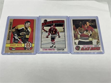 (3) 1970s NHL CARDS