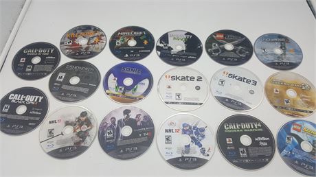 17) PS3 GAMES (DISC ONLY)