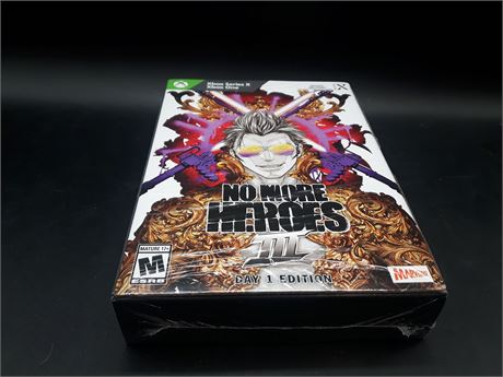 SEALED - NO MORE HEROES 3 DAY 1 COLLECTORS EDITION - XBOX