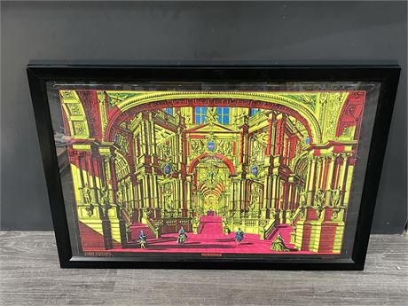 VINTAGE FUNKY FEATURES BLACKLIGHT ART 32”x22” - THE PALACE