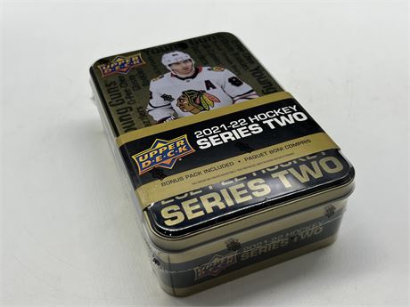 SEALED 2021/22 NHL SERIES TWO CARD TIN