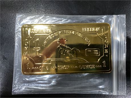 1 OZ .999 GOLD TITANIUM