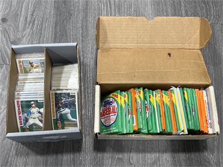 VINTAGE MLB CARDS & WAX PACKS - SOME WAX PACKS HAVE DAMAGE