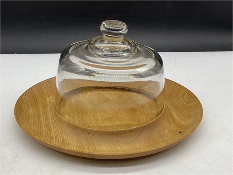 VINTAGE COVERED CHEESE BOARD SERVER (10”)